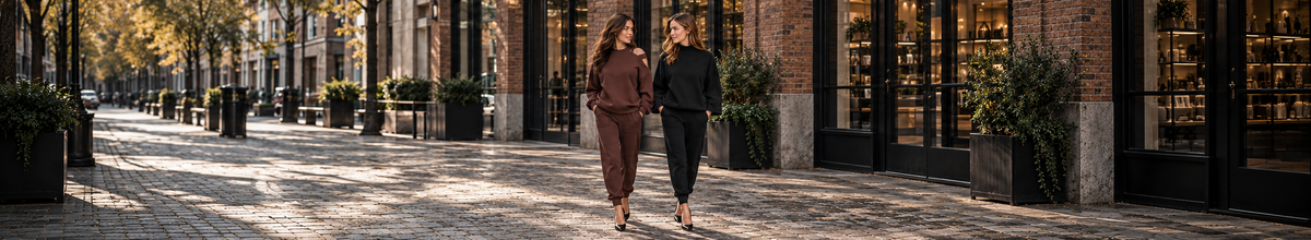 CARBON tracksuits campaign featuring 2 adult women