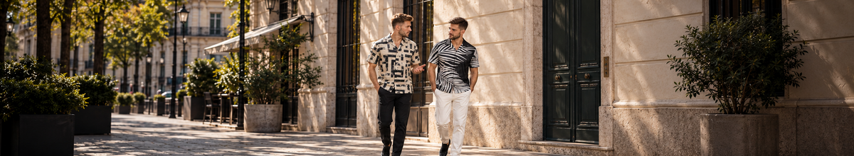 CARBON shirts campaign featuring 2 adult men