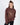 Model wearing a brown NY graphic sweatshirt with 'Go As Far As You Can' text, featuring a relaxed streetwear fit.