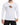 A man wearing a long-sleeve white shirt with a graphic design and motivational text across the chest.