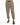 Lightweight cargo pants in a neutral tan color with elastic cuffs and multiple pockets, paired with black and white s...