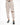 Light beige cargo pants with elastic cuffs, featuring zippered knee openings and side pockets, paired with black and...