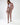 Model wearing the Fiona Pants Set in Wild Mushroom, featuring a tailored blazer and matching trousers.