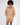 Model wears a tan textured oversized hoodie featuring a fluffy collar, front pocket, and adjustable hem drawstrings.