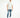 Men's Andy Blue Washed Jeans with distressed denim detail and pocket chain, style on white background.