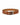 Brown belt with a silver buckle and snap detail, showcasing a sleek and minimalist design.