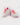 White Neon LED Light Up Sneakers with pink accents, orange laces, and CARBON embroidery for festival fashion.