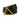 Goldie wide black waist belt with a gold geometric triangle buckle and adjustable sizing holes.