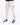 Light beige cargo pants with elastic cuffs, side pockets, and a drawstring waist, paired with black and white sneakers.