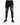 Black sweatpants featuring multiple graphic prints on the legs, paired with black sneakers.