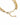 Gold chain bracelet featuring a textured design and a lobster clasp with an adjustable chain extension.