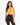 A model poses in a yellow bralette with thin straps, paired with high-waisted black leggings.