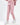 Light pink jogger pants with an elastic waistband and cuffs, paired with white sneakers.