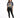 A woman stands confidently in a tie-dye graphic tee featuring a tiger design, paired with black skinny jeans and snea...