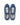 Blue denim sneakers with white laces and a casual design, featuring a low-top silhouette and rubber soles.