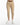 Light beige pants with a high waist and cropped length, paired with a woven brown belt and white sneakers.