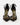 Black Rock pointed toe stiletto heels with rhinestone straps, gold metallic insoles, and adjustable ankle straps.