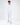 A model stands in a white hoodie and matching sweatpants, paired with white sneakers against a light background.
