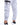 Light gray cargo pants with elastic cuffs, featuring a zippered pocket and paired with white sneakers.