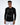 Man wearing a black long-sleeve streetwear t-shirt with a white graphic text box and Carbon logo on the chest.