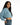 Stevie Crop Top in Blue – side view