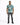 A man stands confidently wearing a short-sleeve, tie-dye shirt with shades of teal and white, paired with distressed...