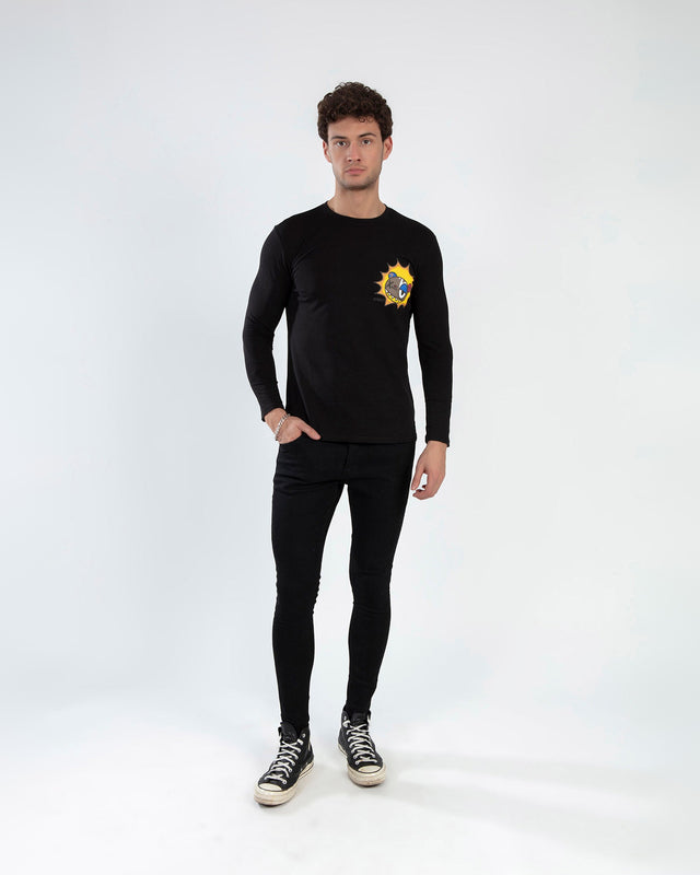 Street Shirt in Black – full-length front view