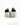 Cursive Sneakers in White Black – heel view