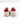 Cursive Sneakers in White Red – heel view