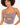 A model showcases a sleeveless, mauve bodysuit with a stylish cutout detail, paired with white bottoms.