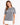 A woman poses in a gray marble-patterned tee featuring hand gestures spelling "LOVE" in white.