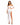 A model poses in a white off-the-shoulder two-piece outfit featuring sheer fabric and a high slit skirt.