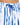 Close-up of swimwear featuring a drawstring waist with blue accents and a white fabric with vertical blue str...