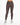 Brown leggings with a high waistband, paired with stylish high-top sneakers on a white background.
