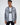 Men's Tom Grey Washed Denim Shirt with button-flap pockets over a white graphic tee.
