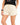Cream sweat shorts close up with side pocket and elastic waistband