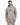 A man wearing a gray hoodie with a graphic design and a front pocket, featuring a casual style.
