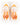 Top view of Edge White and Orange chunky sneakers for streetwear, featuring white laces and Carbon brand insoles.