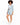 Light blue blazer paired with a cropped top and tailored shorts, worn with white sneakers.
