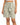 Light green high-waisted shorts with a tie belt, featuring pleats and a relaxed fit, perfect for warm weather.
