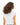 Maya Padded Crop Top in White – back view