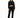 Elodie Jogger Set in Black – full-length front view