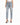 Light blue distressed jeans, featuring rips and a drawstring waist, paired with black heels.