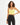 Yoga Crop Tank Top in Lemon – front close-up