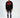 Model wearing black You Matter University graphic sweatshirt and distressed gray skinny jeans.