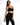 Zuri Knit Cami Top in Black – front close-up