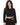 Eyes Top Set in Black – front view of cropped sweatshirt with bustier seaming and cutout-waist pants