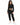 Eyes Top Set in Black – full-length front view of the bustier-seam crop top and cutout-waist joggers