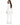 Collar Pants Set in White – full-length back view of cropped sweatshirt and cuffed joggers
