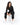 Eyes Pants Set in Black – seated front view of cropped bustier-seam top and cuffed joggers